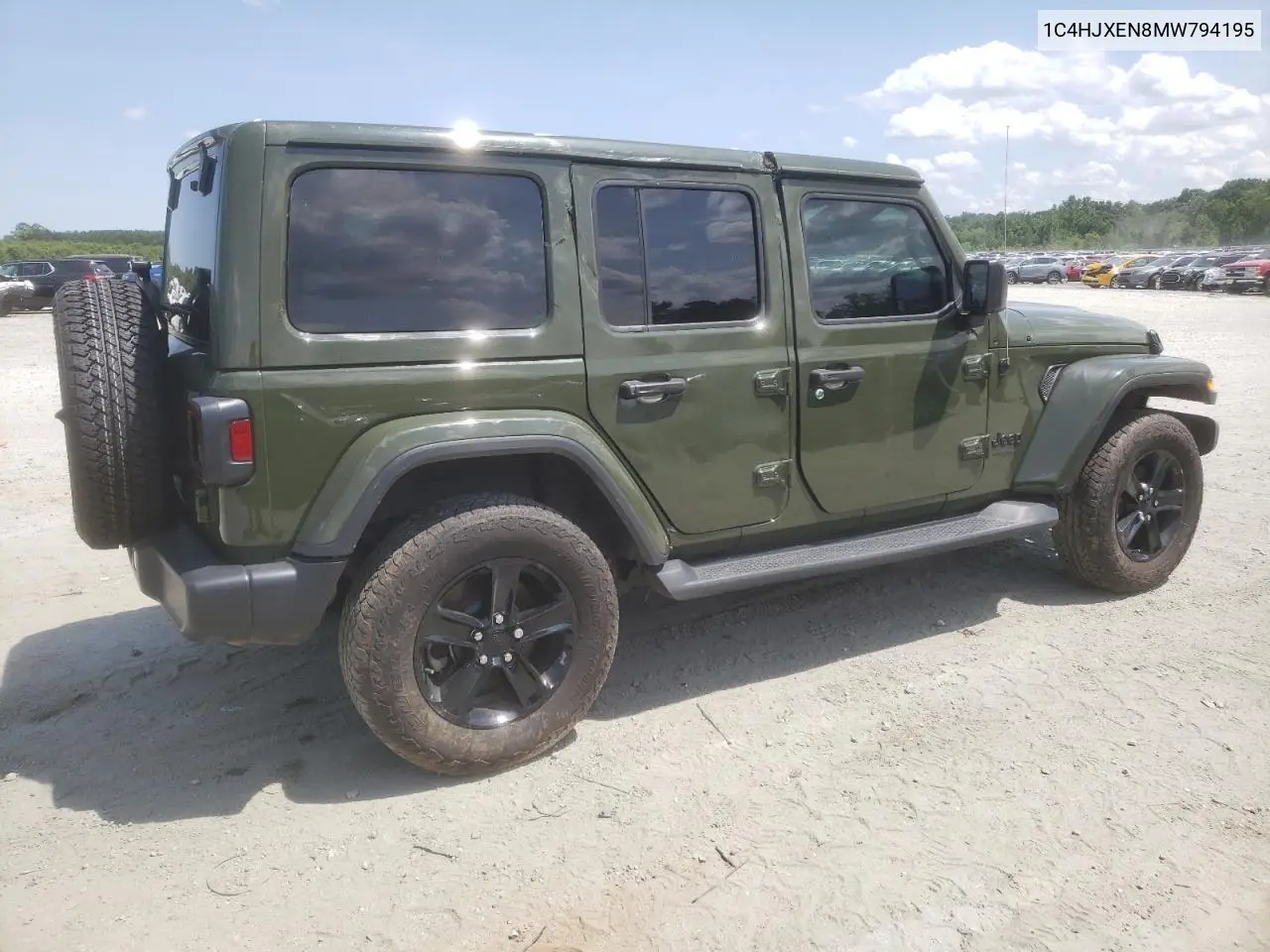 2021 Jeep Wrangler Unlimited Sahara VIN: 1C4HJXEN8MW794195 Lot: 61269515