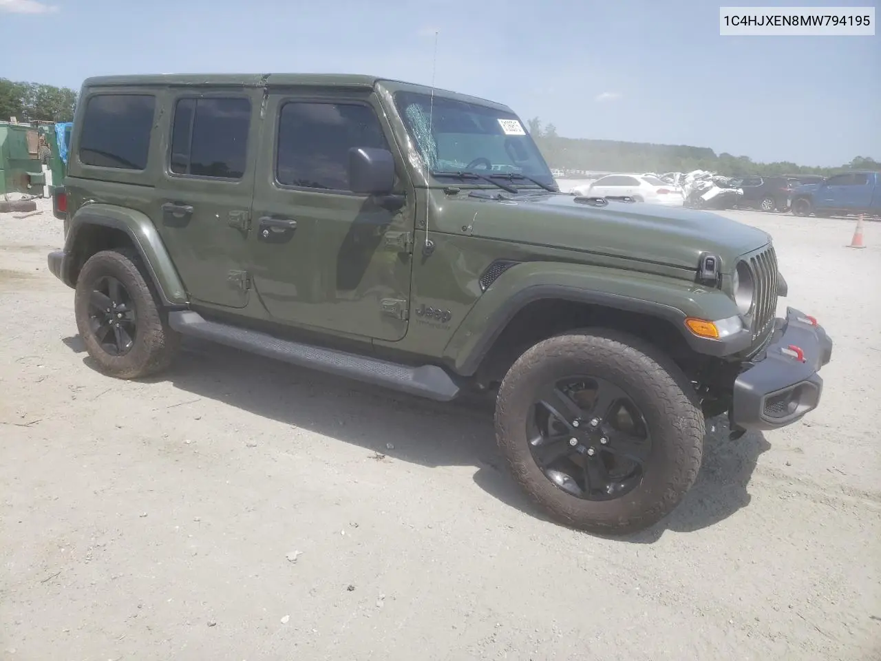 2021 Jeep Wrangler Unlimited Sahara VIN: 1C4HJXEN8MW794195 Lot: 61269515