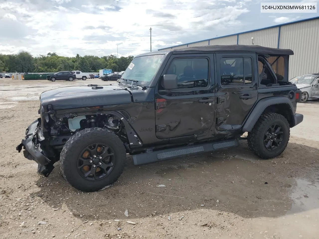 2021 Jeep Wrangler Unlimited Sport VIN: 1C4HJXDN3MW681126 Lot: 61303544