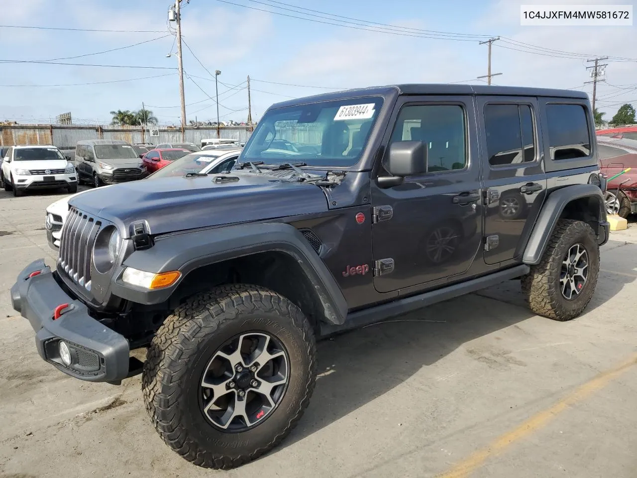 2021 Jeep Wrangler Unlimited Rubicon VIN: 1C4JJXFM4MW581672 Lot: 61303944