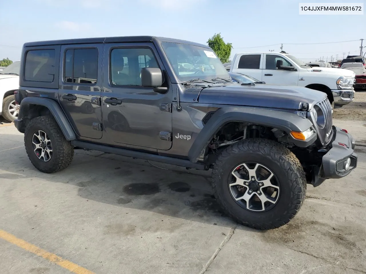 2021 Jeep Wrangler Unlimited Rubicon VIN: 1C4JJXFM4MW581672 Lot: 61303944