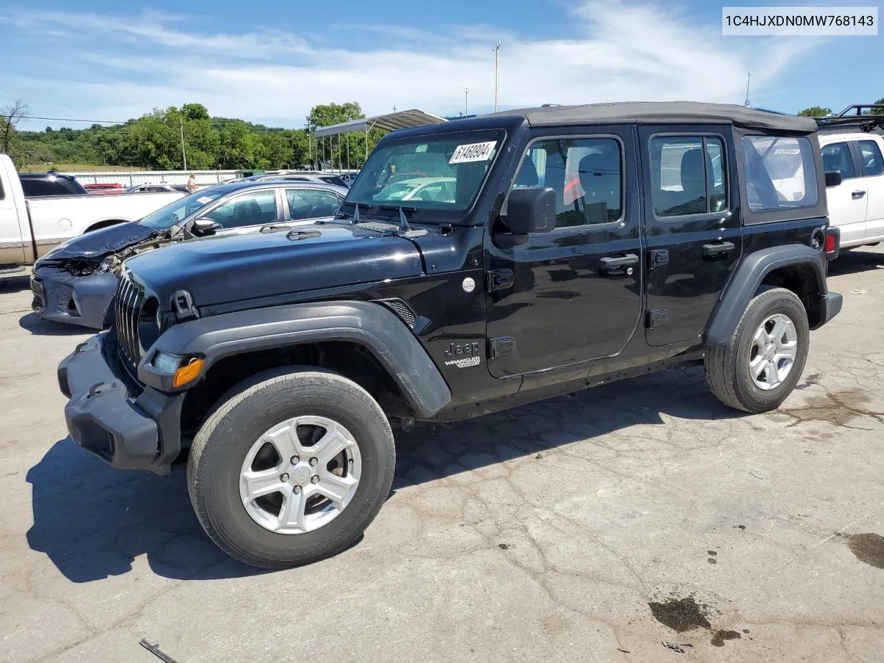 2021 Jeep Wrangler Unlimited Sport VIN: 1C4HJXDN0MW768143 Lot: 61460904