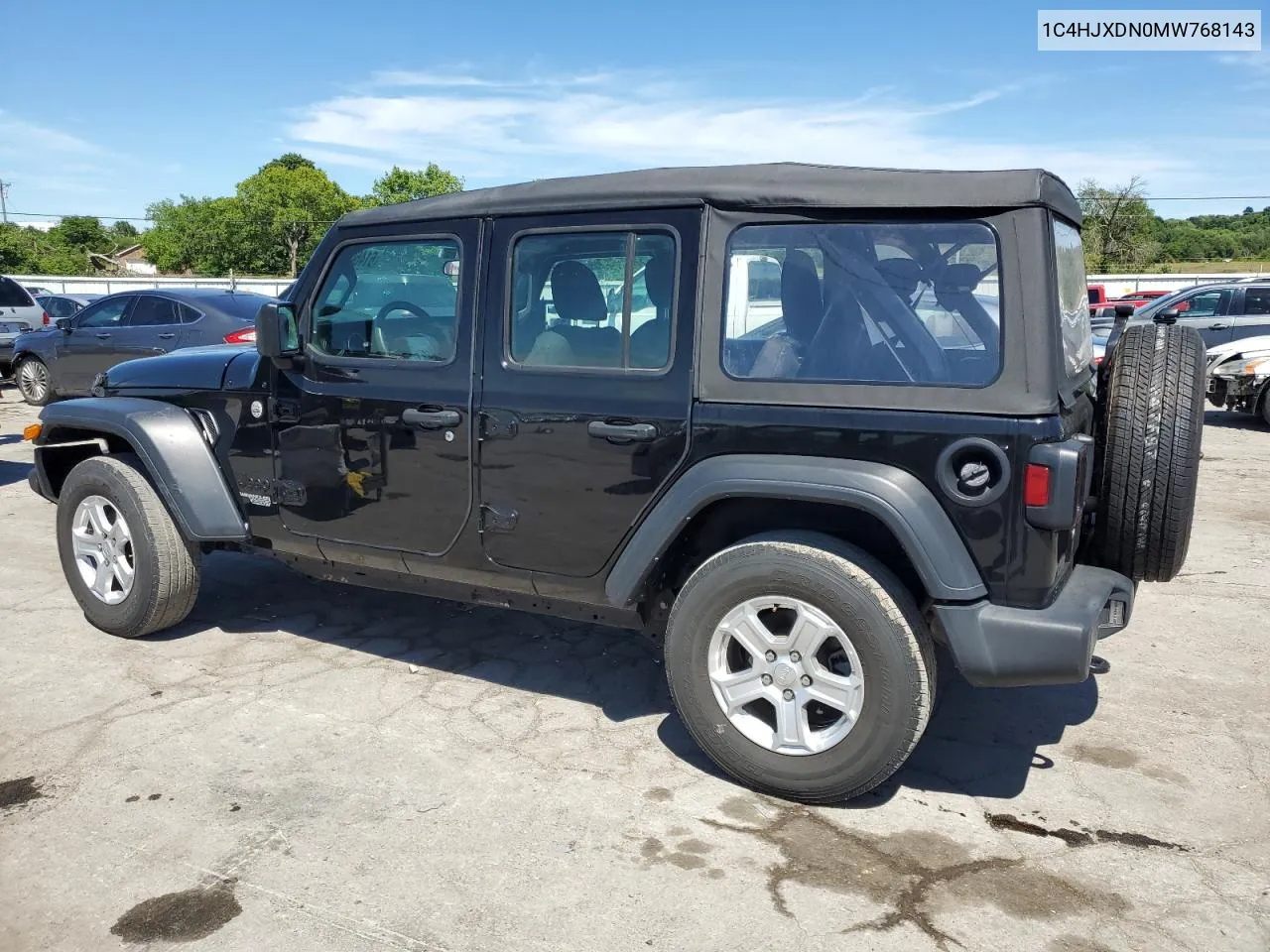 2021 Jeep Wrangler Unlimited Sport VIN: 1C4HJXDN0MW768143 Lot: 61460904