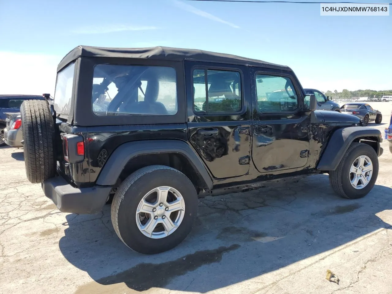 2021 Jeep Wrangler Unlimited Sport VIN: 1C4HJXDN0MW768143 Lot: 61460904