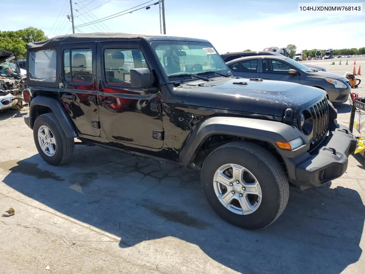 2021 Jeep Wrangler Unlimited Sport VIN: 1C4HJXDN0MW768143 Lot: 61460904