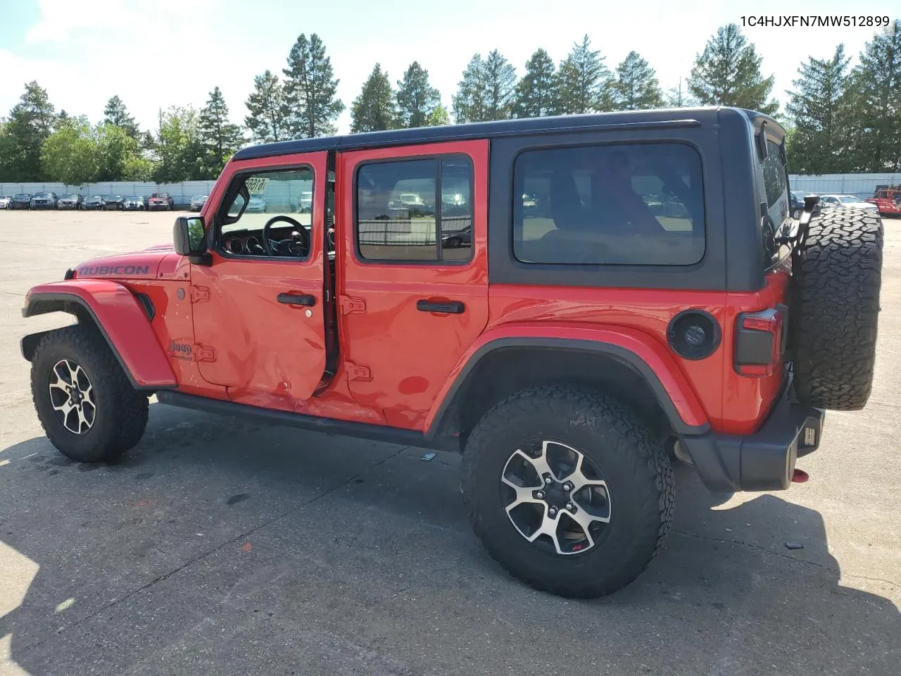 2021 Jeep Wrangler Unlimited Rubicon VIN: 1C4HJXFN7MW512899 Lot: 61665504