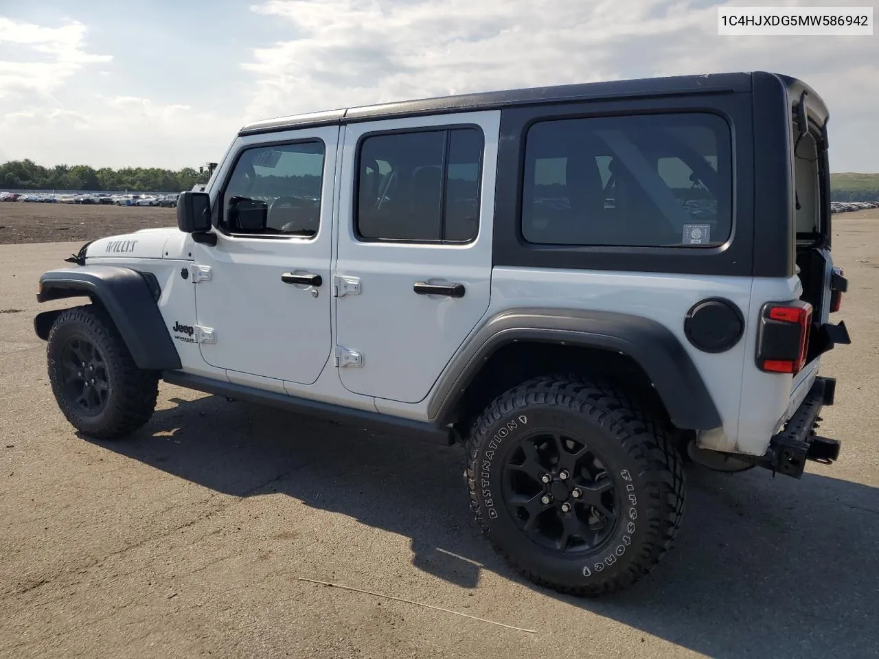 2021 Jeep Wrangler Unlimited Sport VIN: 1C4HJXDG5MW586942 Lot: 61708314