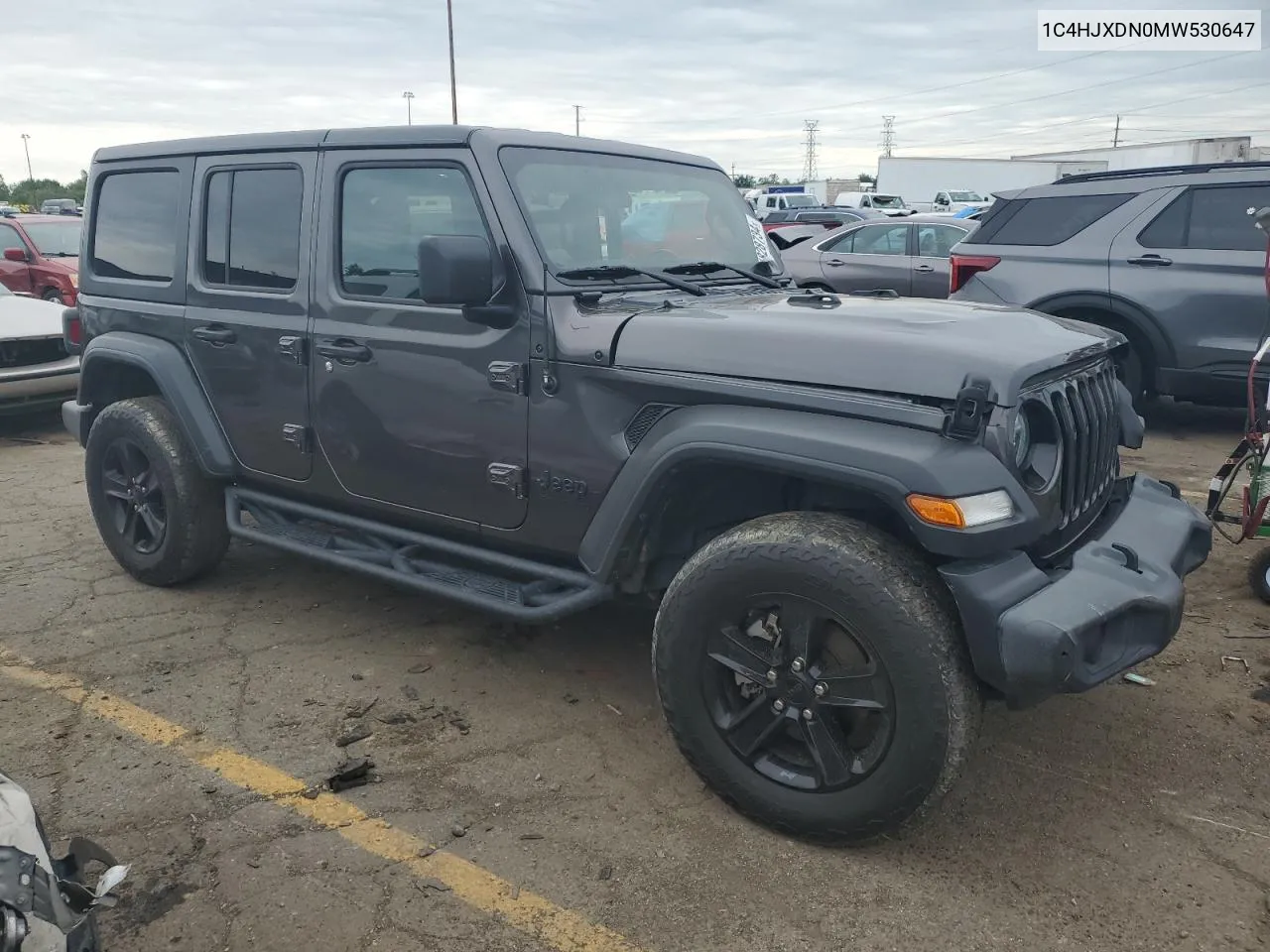 2021 Jeep Wrangler Unlimited Sport VIN: 1C4HJXDN0MW530647 Lot: 61828734