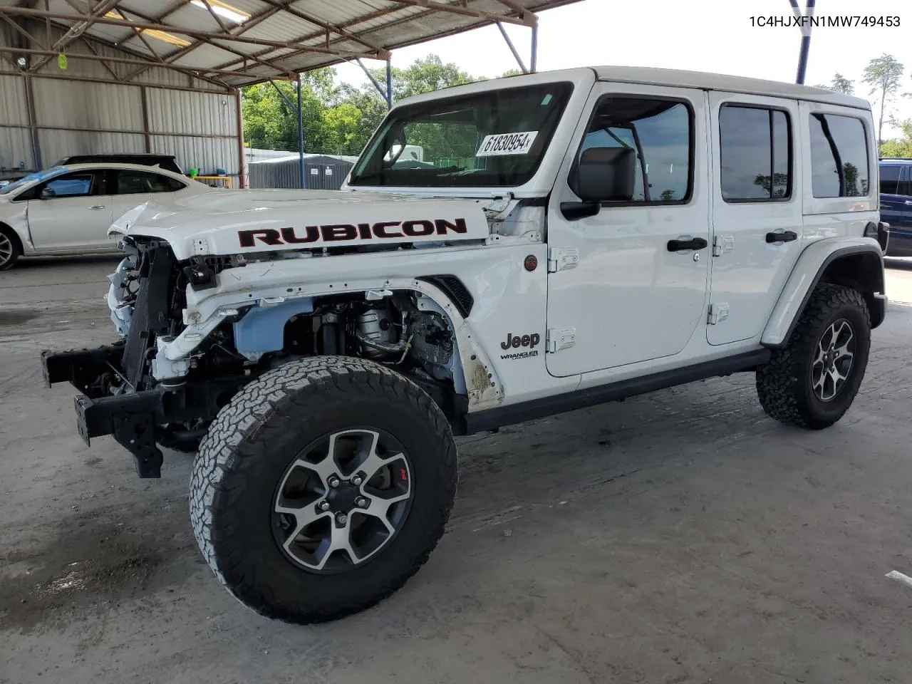 1C4HJXFN1MW749453 2021 Jeep Wrangler Unlimited Rubicon