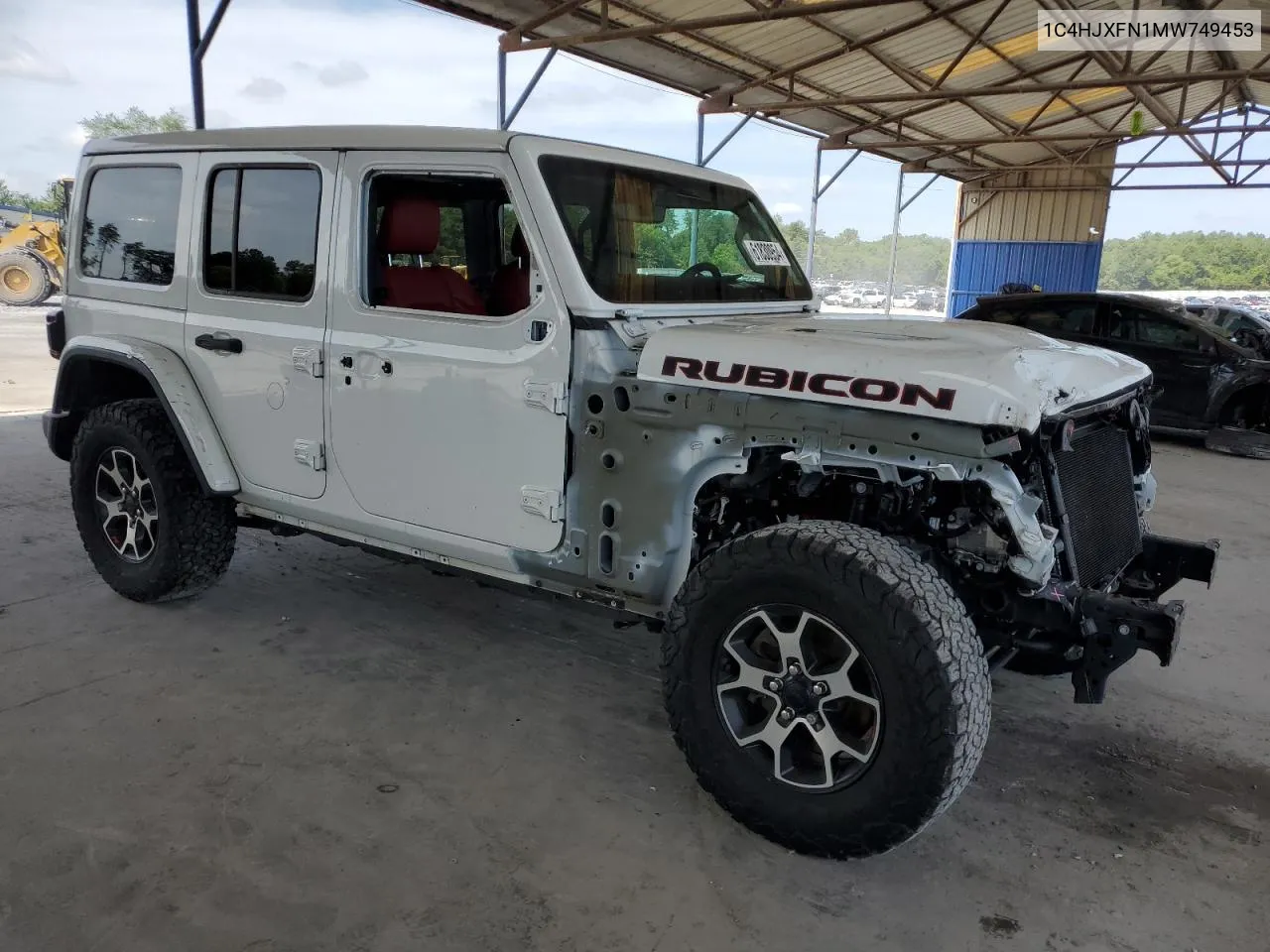 1C4HJXFN1MW749453 2021 Jeep Wrangler Unlimited Rubicon