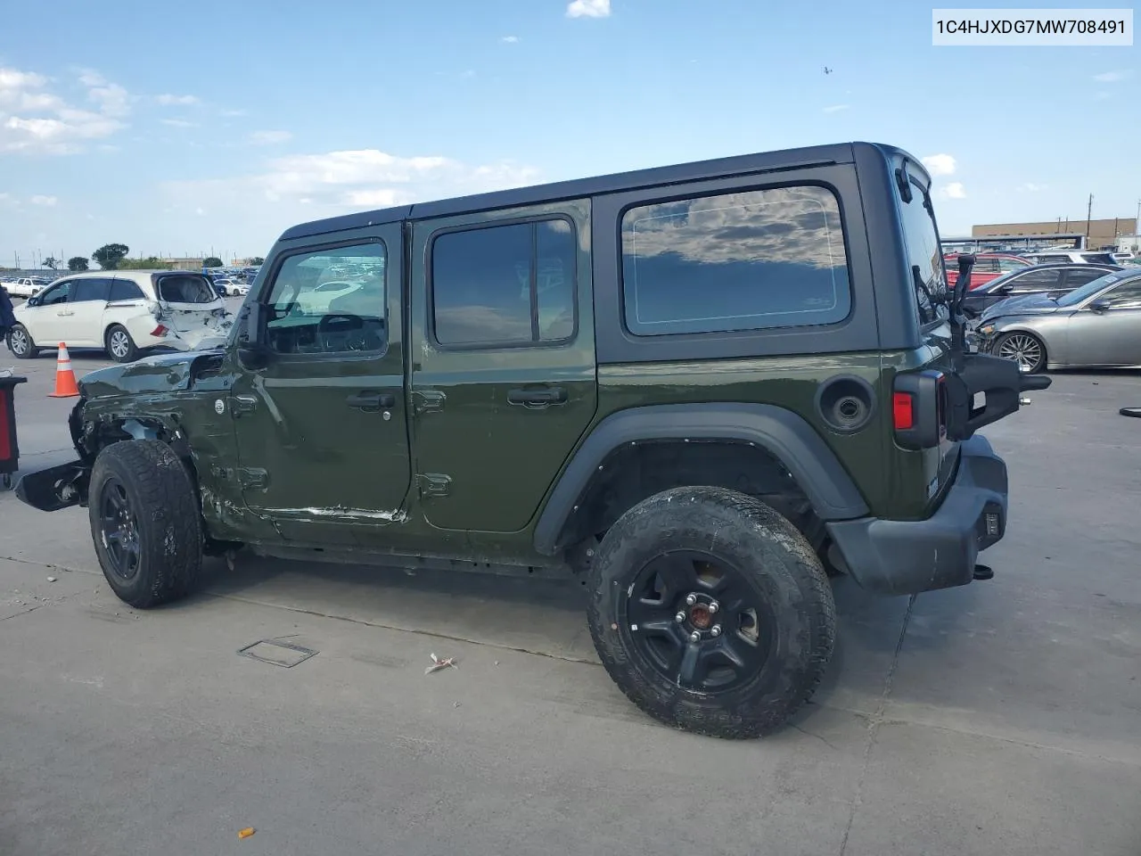 2021 Jeep Wrangler Unlimited Sport VIN: 1C4HJXDG7MW708491 Lot: 62243054