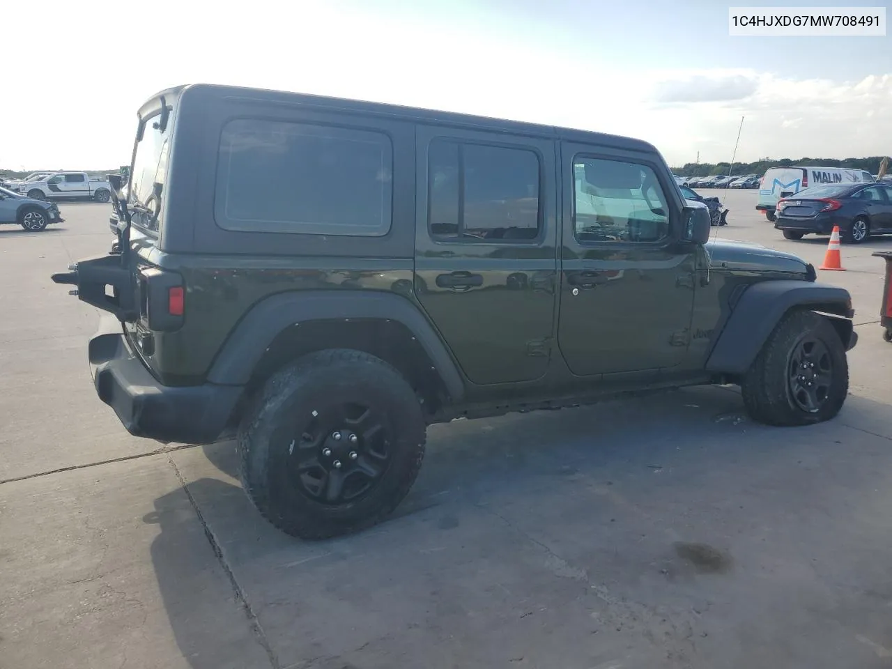 2021 Jeep Wrangler Unlimited Sport VIN: 1C4HJXDG7MW708491 Lot: 62243054