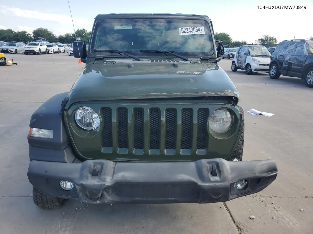 2021 Jeep Wrangler Unlimited Sport VIN: 1C4HJXDG7MW708491 Lot: 62243054