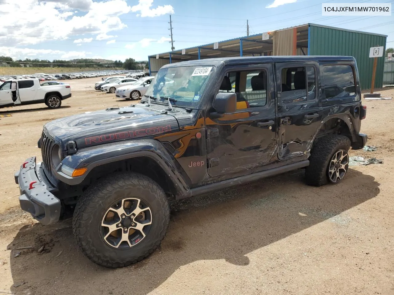 2021 Jeep Wrangler Unlimited Rubicon VIN: 1C4JJXFM1MW701962 Lot: 62249104