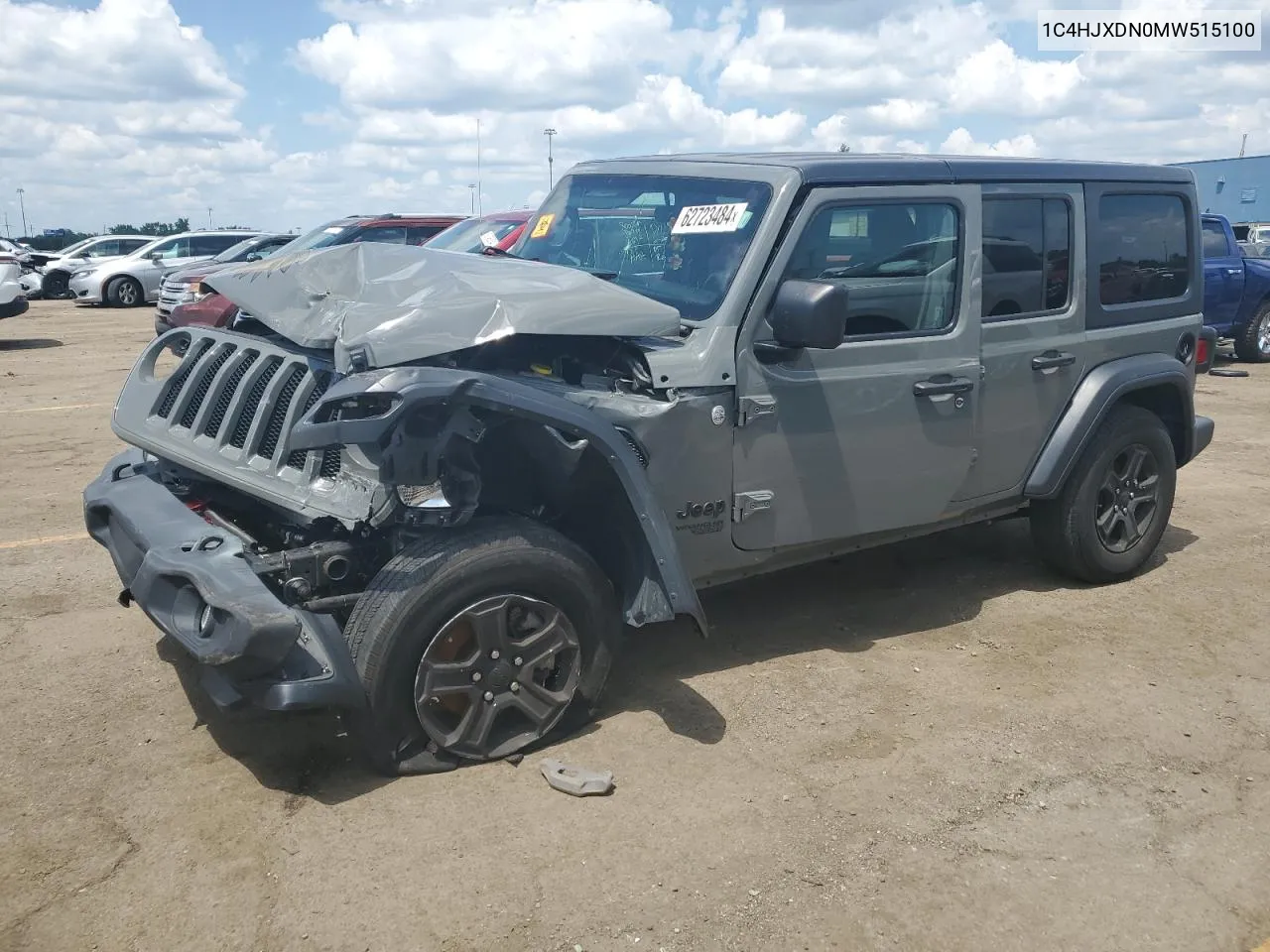 2021 Jeep Wrangler Unlimited Sport VIN: 1C4HJXDN0MW515100 Lot: 62723484