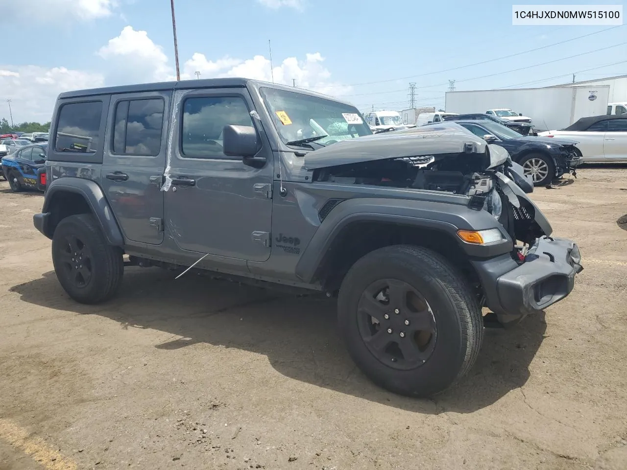 1C4HJXDN0MW515100 2021 Jeep Wrangler Unlimited Sport