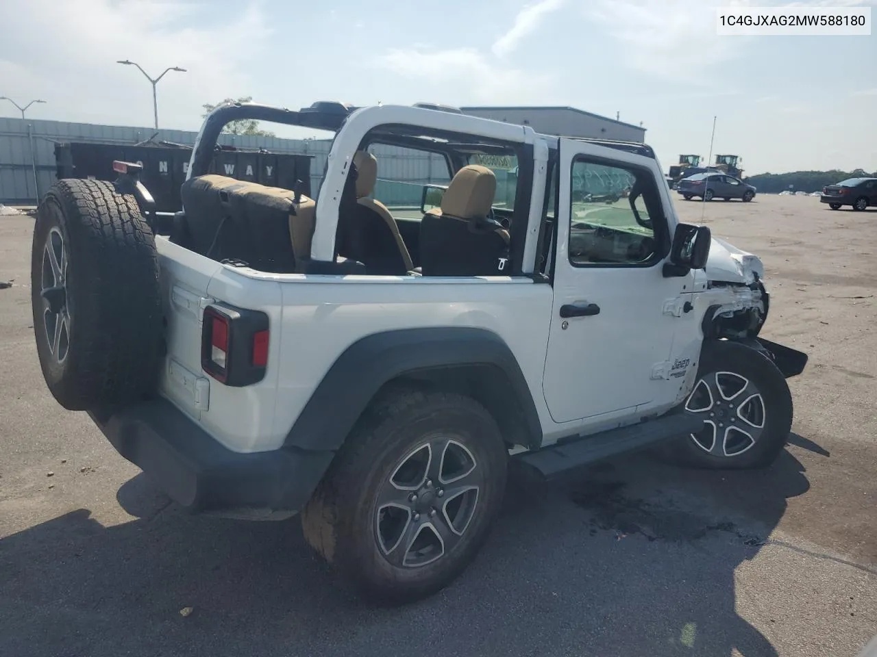 1C4GJXAG2MW588180 2021 Jeep Wrangler Sport