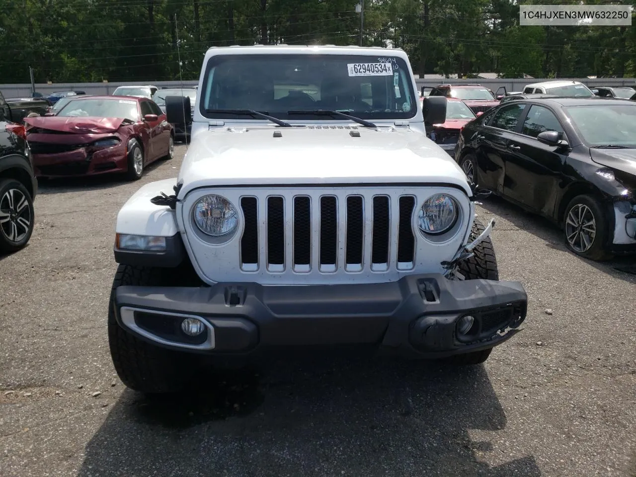 2021 Jeep Wrangler Unlimited Sahara VIN: 1C4HJXEN3MW632250 Lot: 62940534