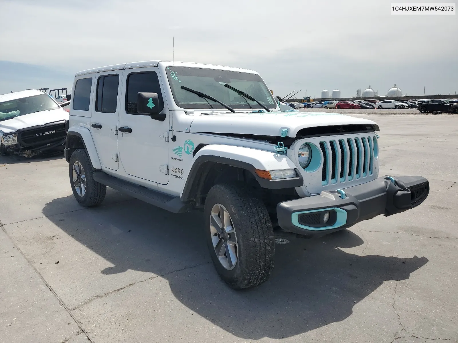 2021 Jeep Wrangler Unlimited Sahara VIN: 1C4HJXEM7MW542073 Lot: 62953774