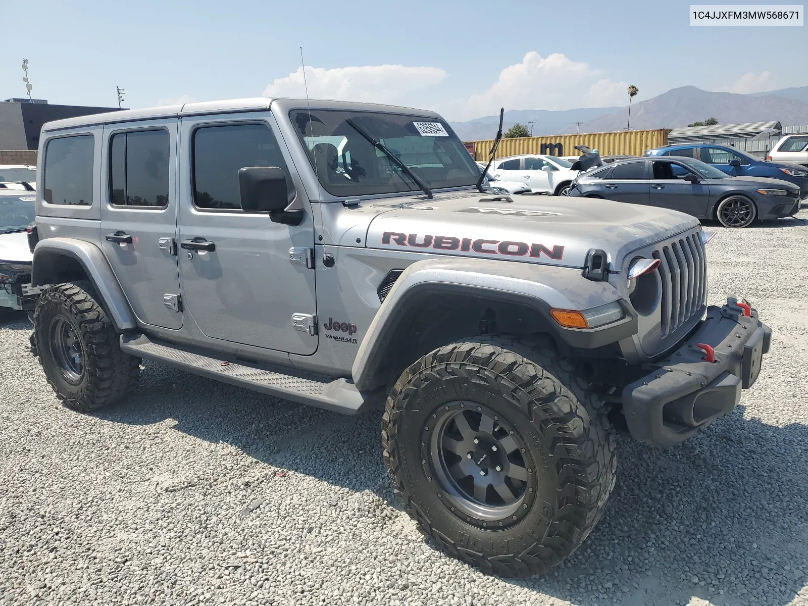 2021 Jeep Wrangler Unlimited Rubicon VIN: 1C4JJXFM3MW568671 Lot: 62956044