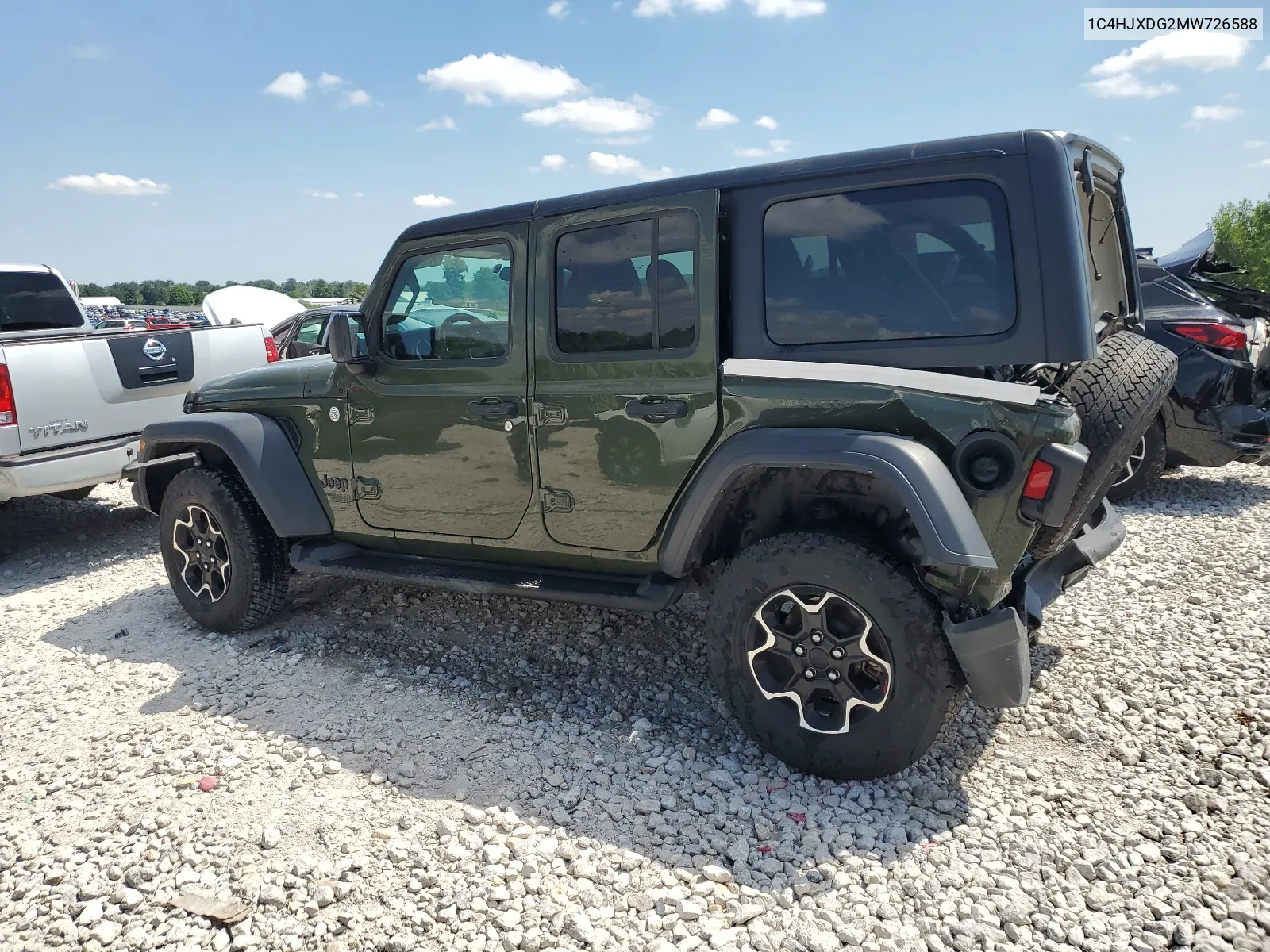 2021 Jeep Wrangler Unlimited Sport VIN: 1C4HJXDG2MW726588 Lot: 63195184