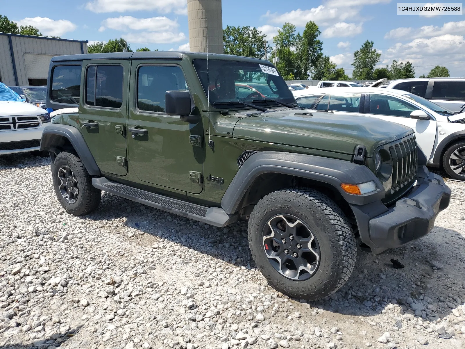 2021 Jeep Wrangler Unlimited Sport VIN: 1C4HJXDG2MW726588 Lot: 63195184