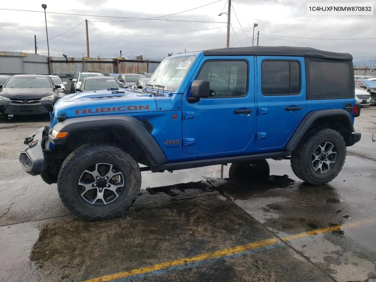 1C4HJXFN0MW870832 2021 Jeep Wrangler Unlimited Rubicon