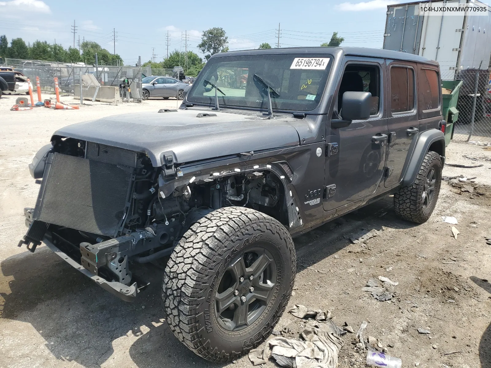 2021 Jeep Wrangler Unlimited Sport VIN: 1C4HJXDNXMW770935 Lot: 65196794