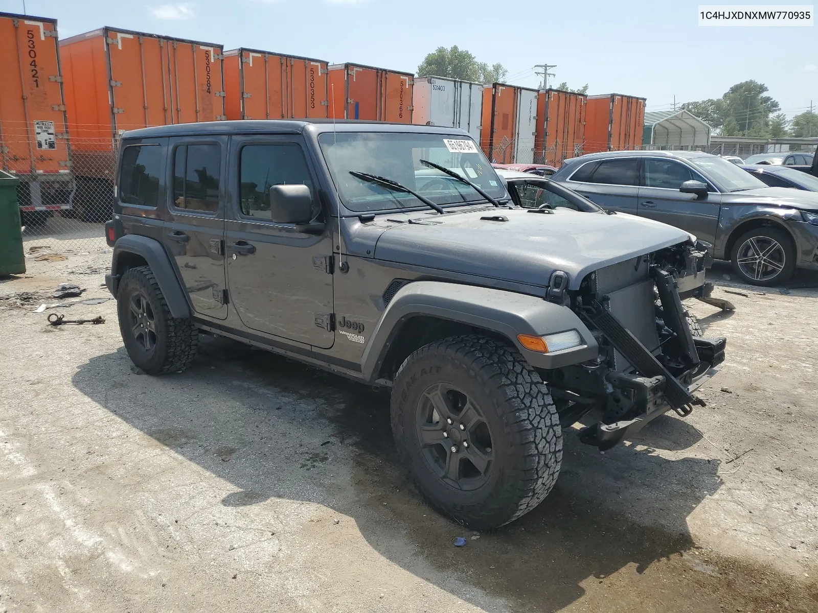 1C4HJXDNXMW770935 2021 Jeep Wrangler Unlimited Sport