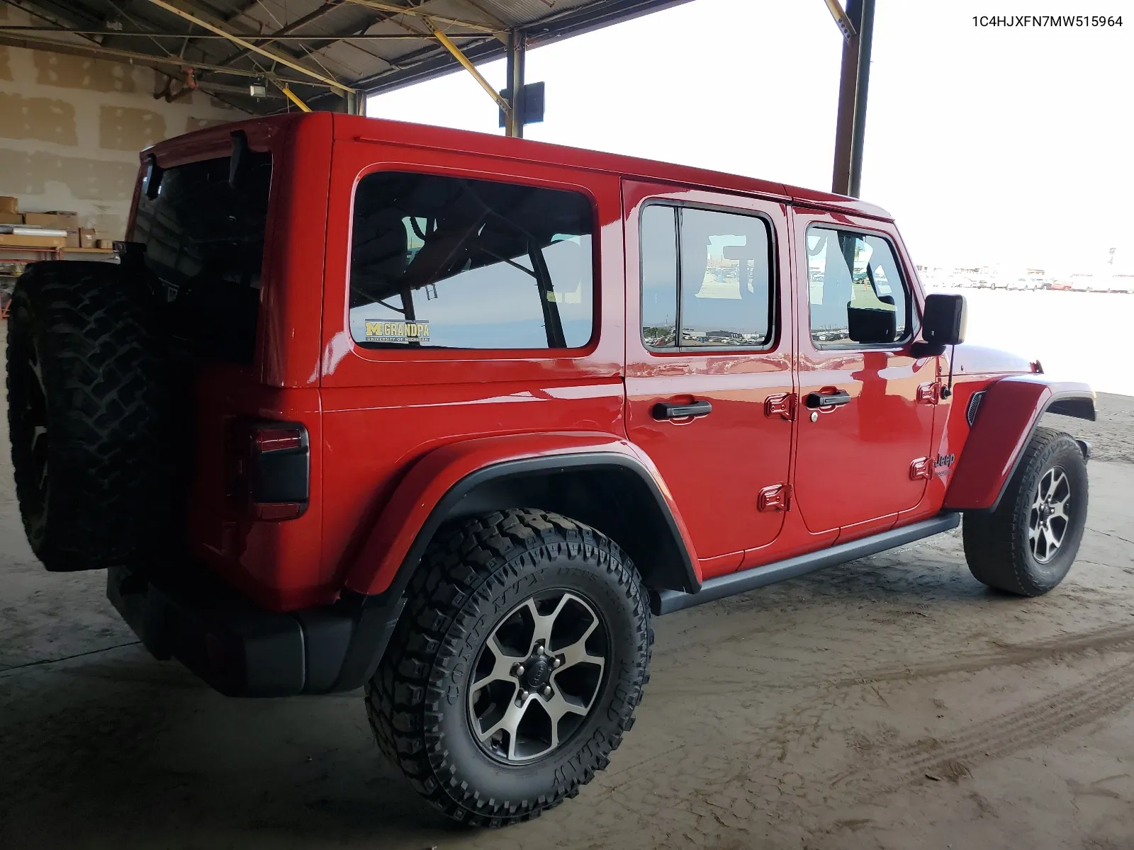 2021 Jeep Wrangler Unlimited Rubicon VIN: 1C4HJXFN7MW515964 Lot: 65439134