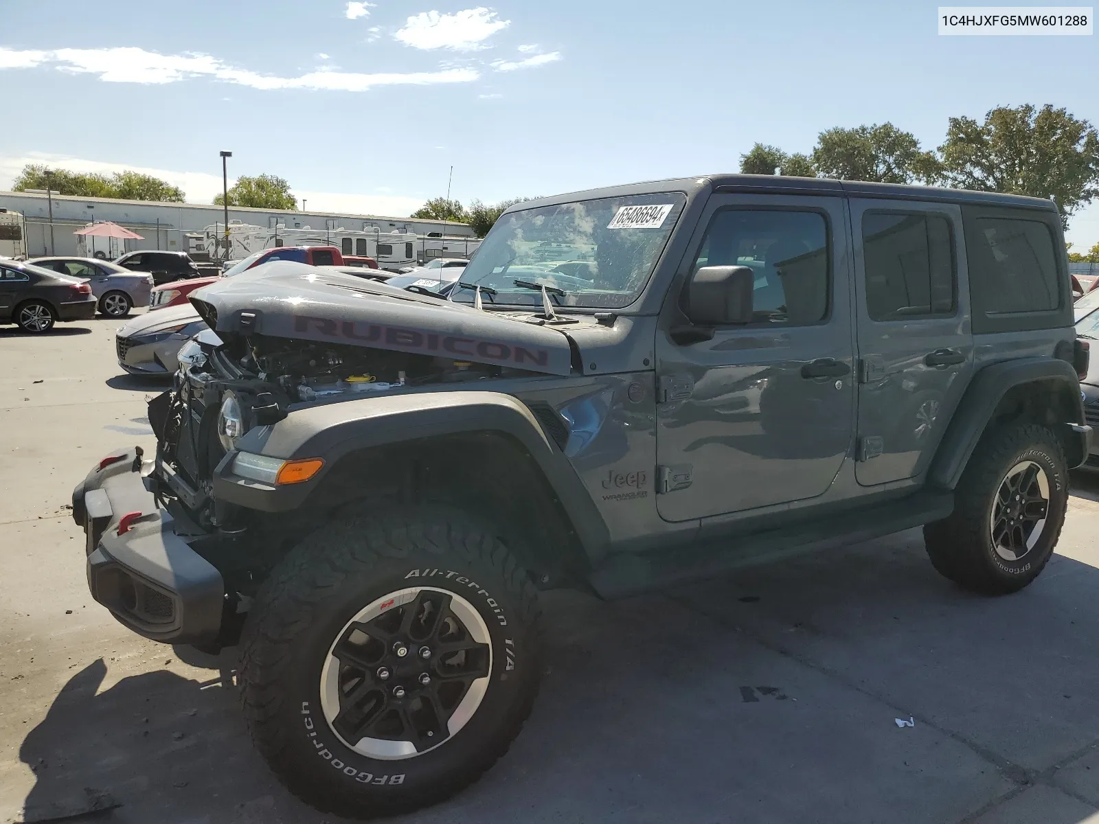 2021 Jeep Wrangler Unlimited Rubicon VIN: 1C4HJXFG5MW601288 Lot: 65486694