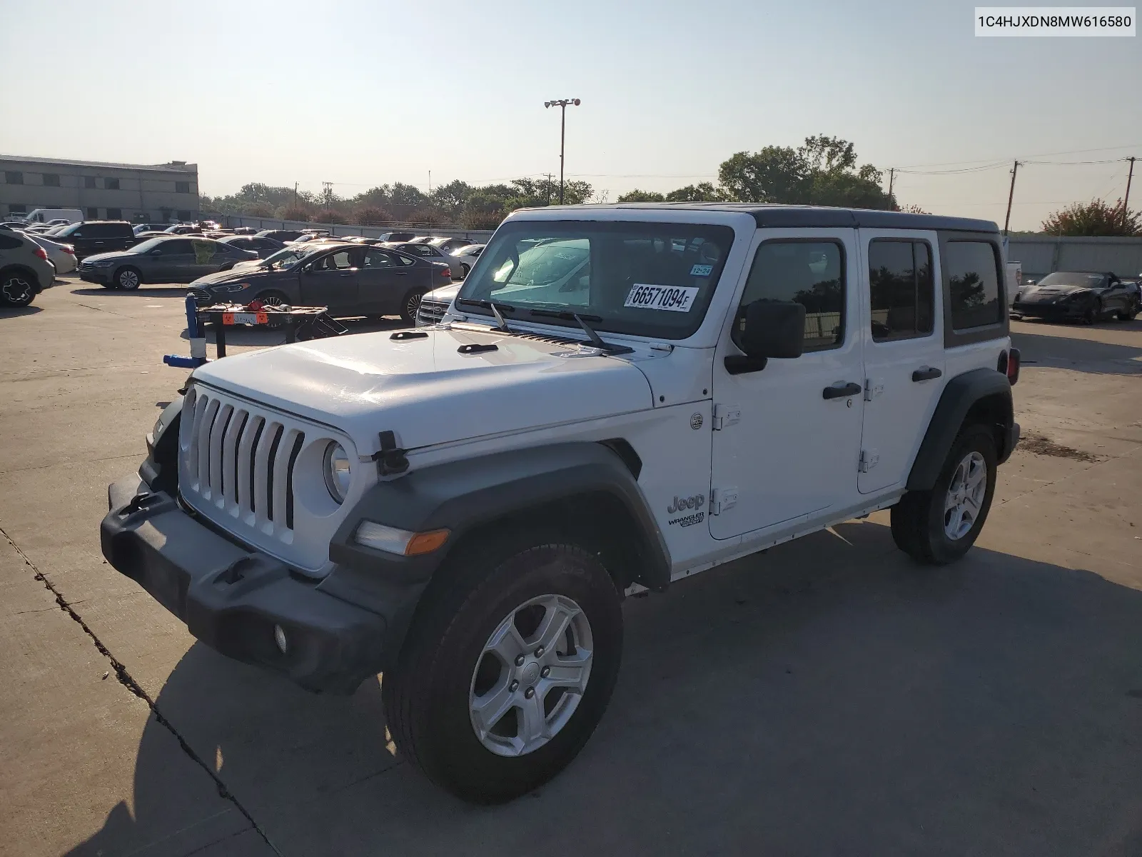 1C4HJXDN8MW616580 2021 Jeep Wrangler Unlimited Sport