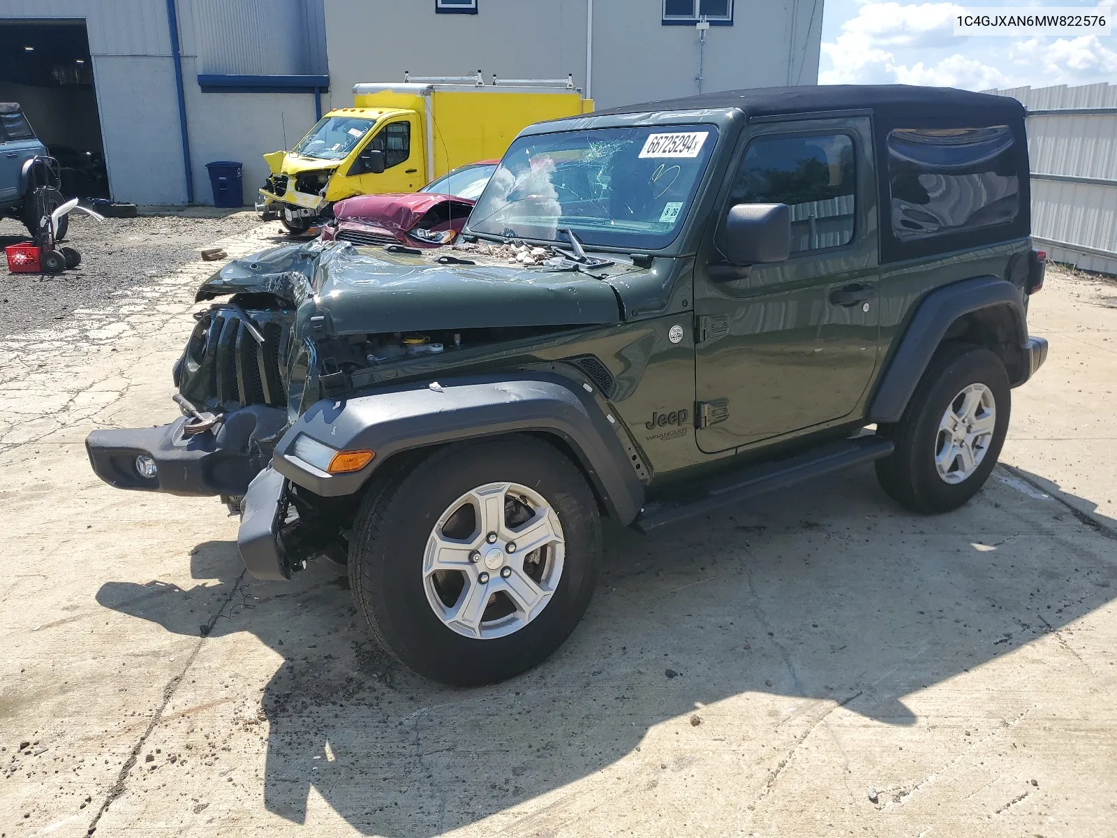 1C4GJXAN6MW822576 2021 Jeep Wrangler Sport