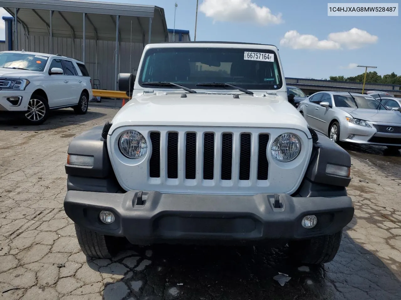 1C4HJXAG8MW528487 2021 Jeep Wrangler Sport