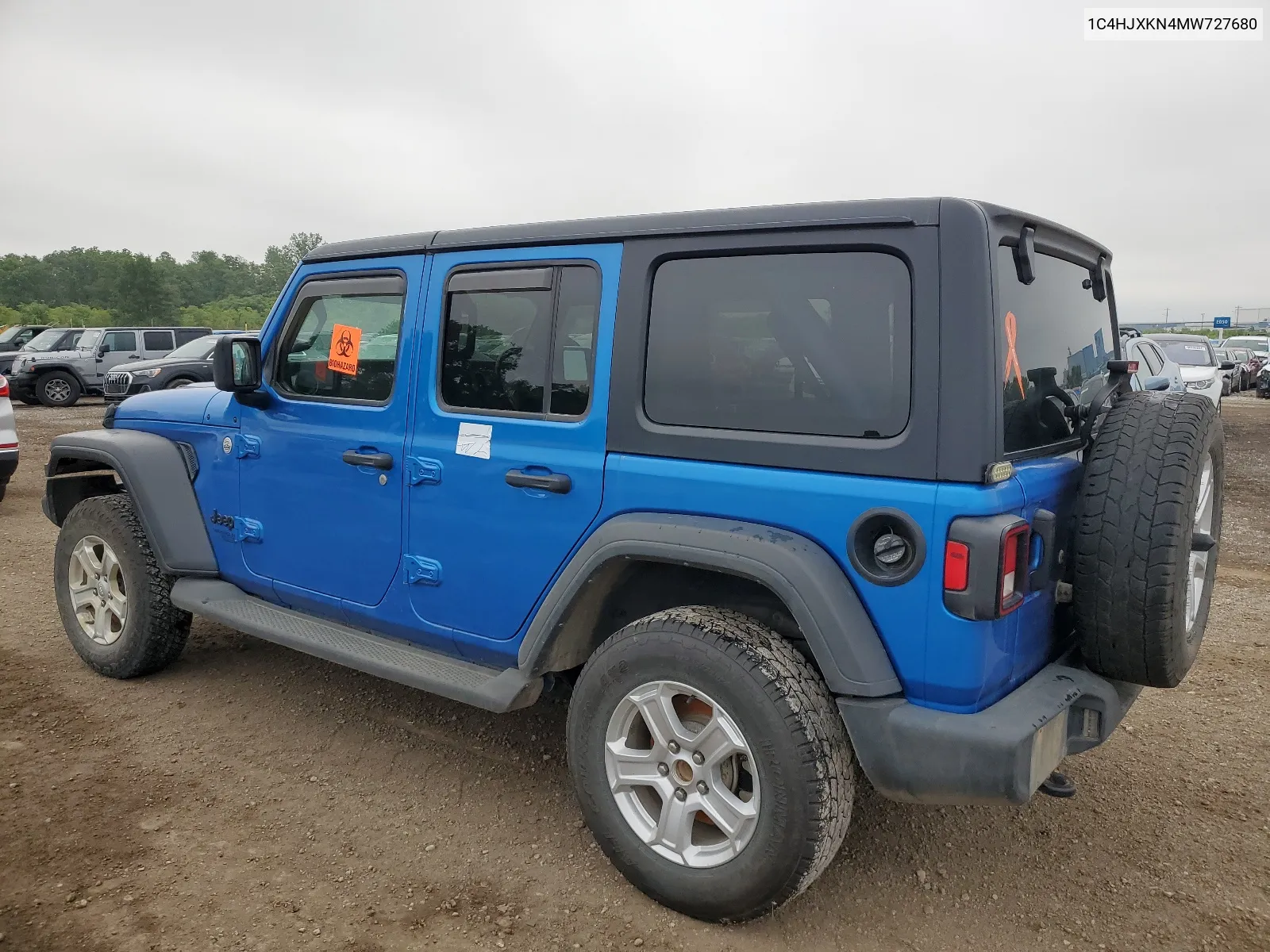 2021 Jeep Wrangler Unlimited Sport VIN: 1C4HJXKN4MW727680 Lot: 66971674