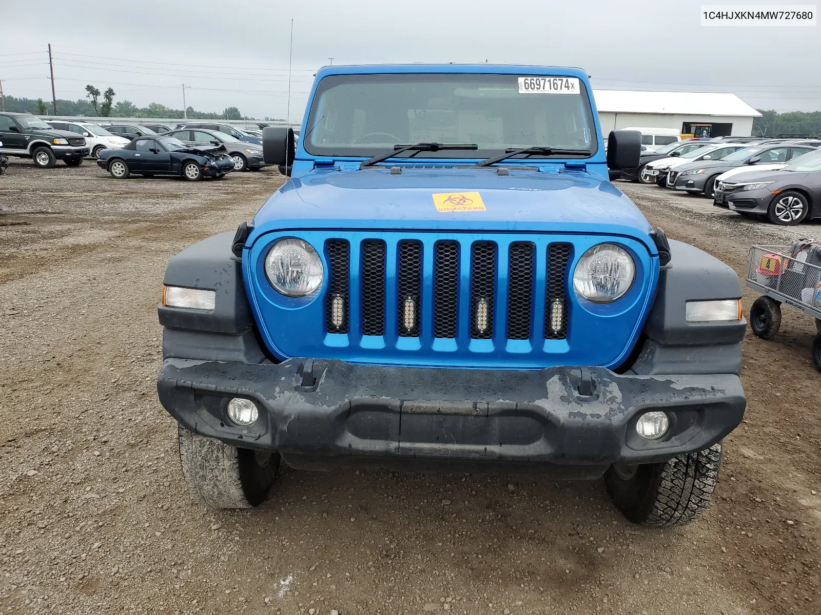 2021 Jeep Wrangler Unlimited Sport VIN: 1C4HJXKN4MW727680 Lot: 66971674