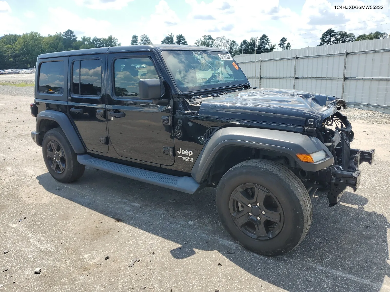 2021 Jeep Wrangler Unlimited Sport VIN: 1C4HJXDG6MW553321 Lot: 67359234