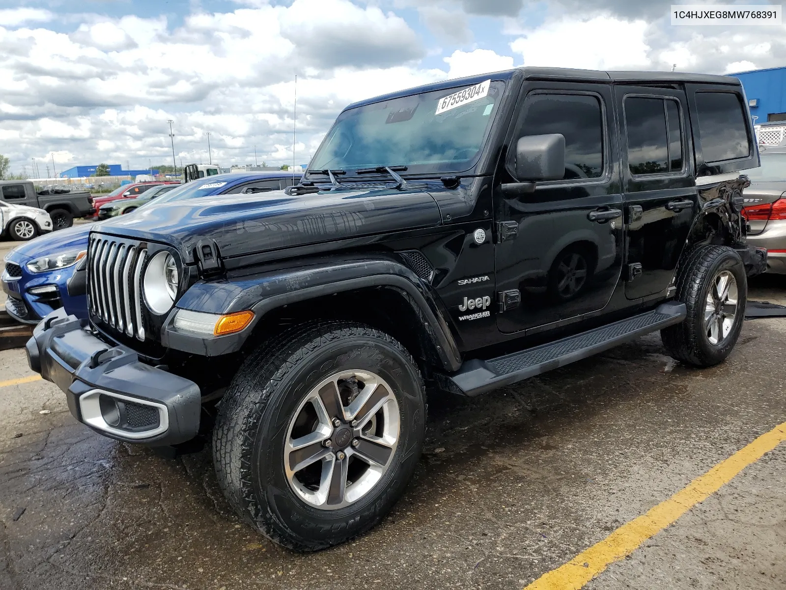 2021 Jeep Wrangler Unlimited Sahara VIN: 1C4HJXEG8MW768391 Lot: 67559304