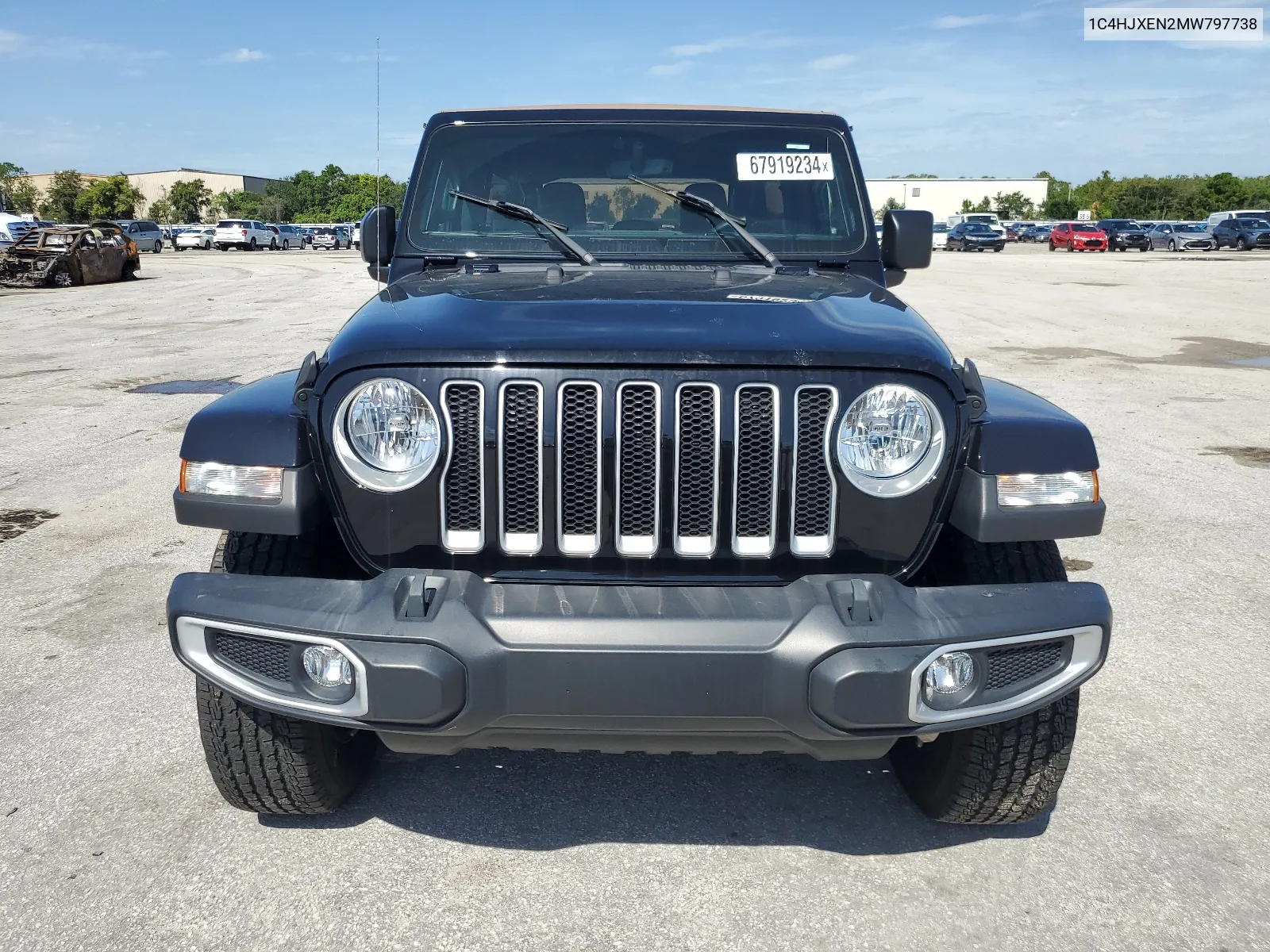 2021 Jeep Wrangler Unlimited Sahara VIN: 1C4HJXEN2MW797738 Lot: 67919234