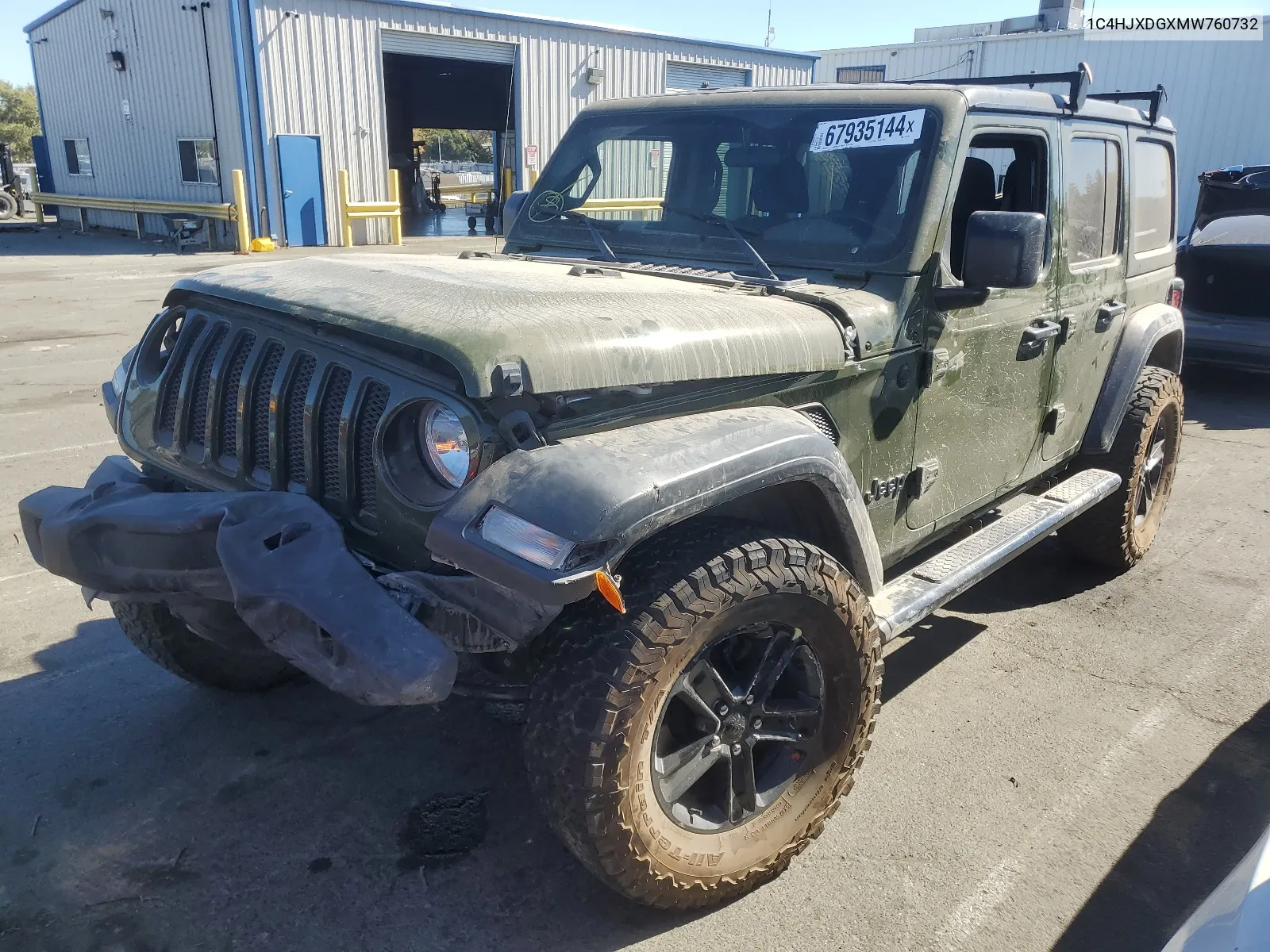 2021 Jeep Wrangler Unlimited Sport VIN: 1C4HJXDGXMW760732 Lot: 67935144