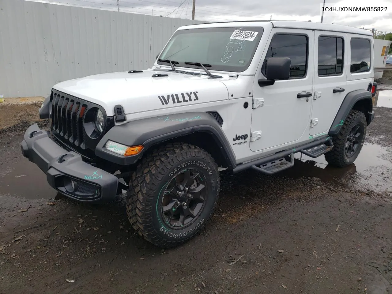 1C4HJXDN6MW855822 2021 Jeep Wrangler Unlimited Sport