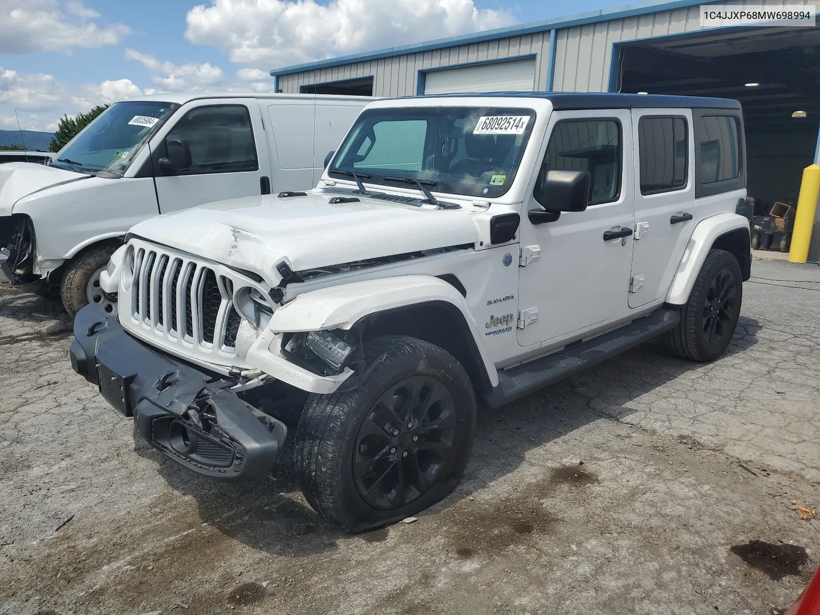 2021 Jeep Wrangler Unlimited Sahara 4Xe VIN: 1C4JJXP68MW698994 Lot: 68092514