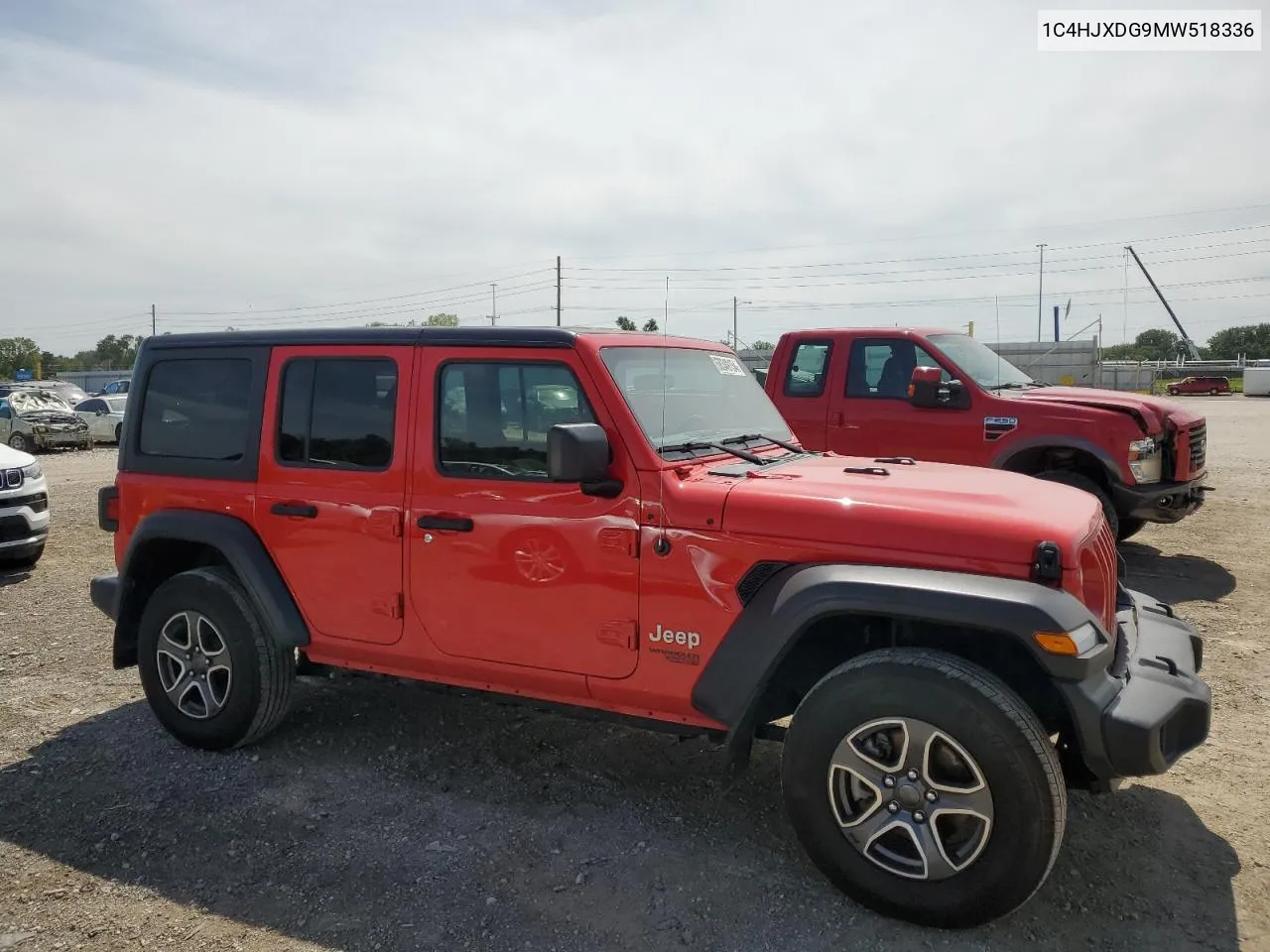 2021 Jeep Wrangler Unlimited Sport VIN: 1C4HJXDG9MW518336 Lot: 68349154