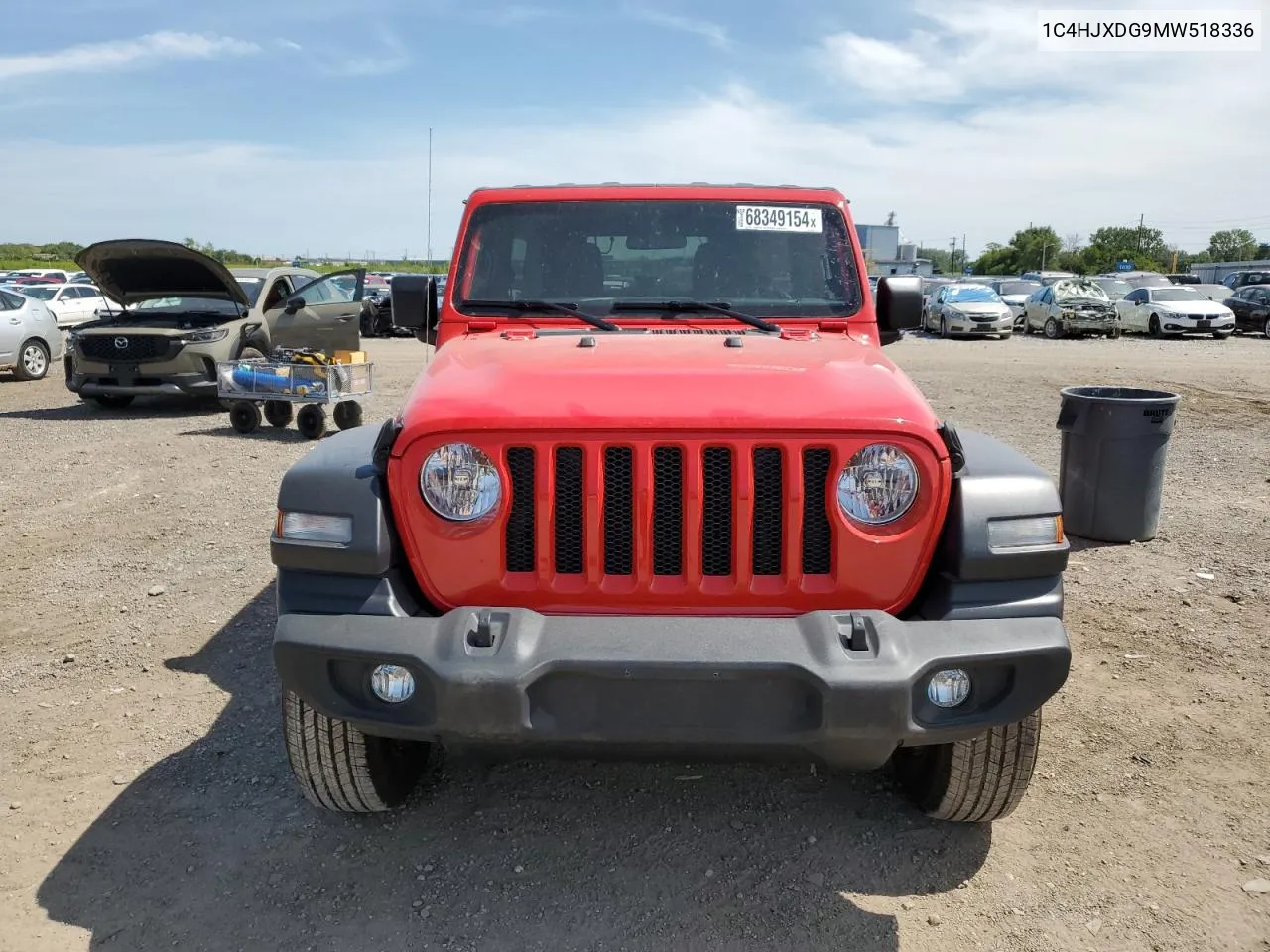 2021 Jeep Wrangler Unlimited Sport VIN: 1C4HJXDG9MW518336 Lot: 68349154