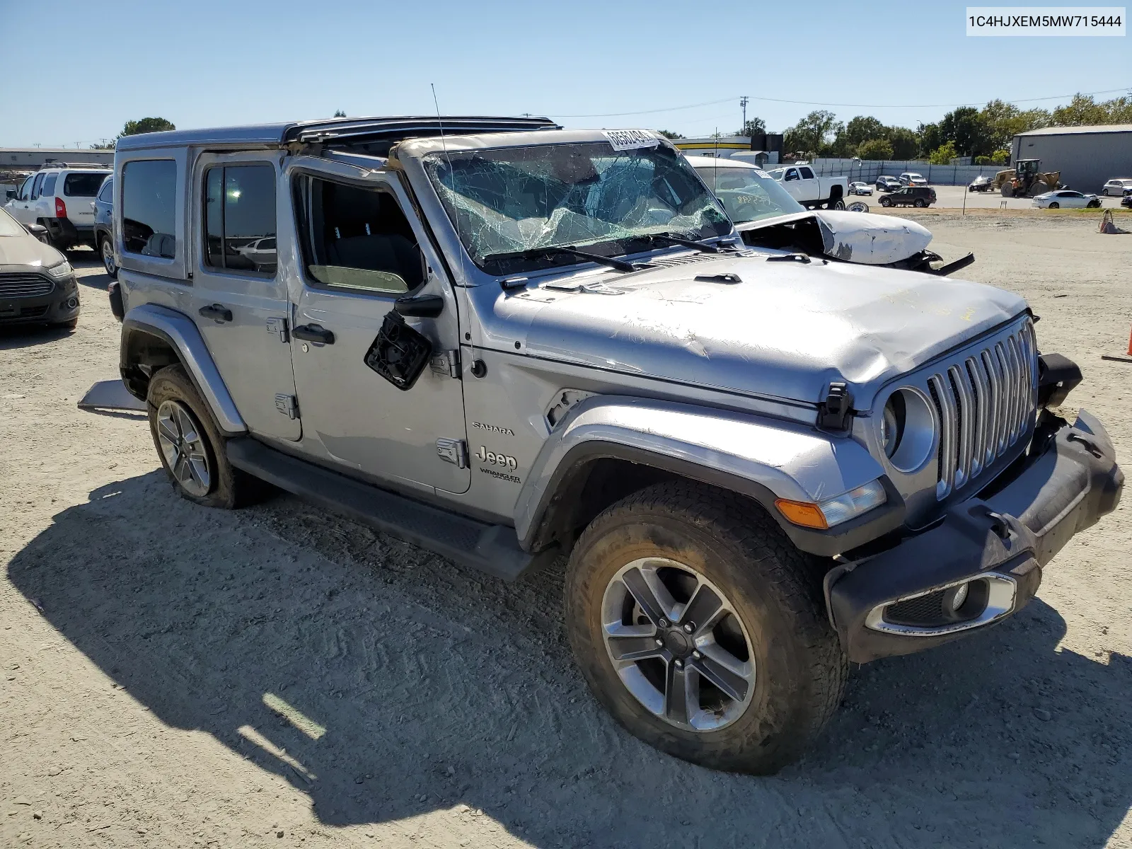 2021 Jeep Wrangler Unlimited Sahara VIN: 1C4HJXEM5MW715444 Lot: 68562494