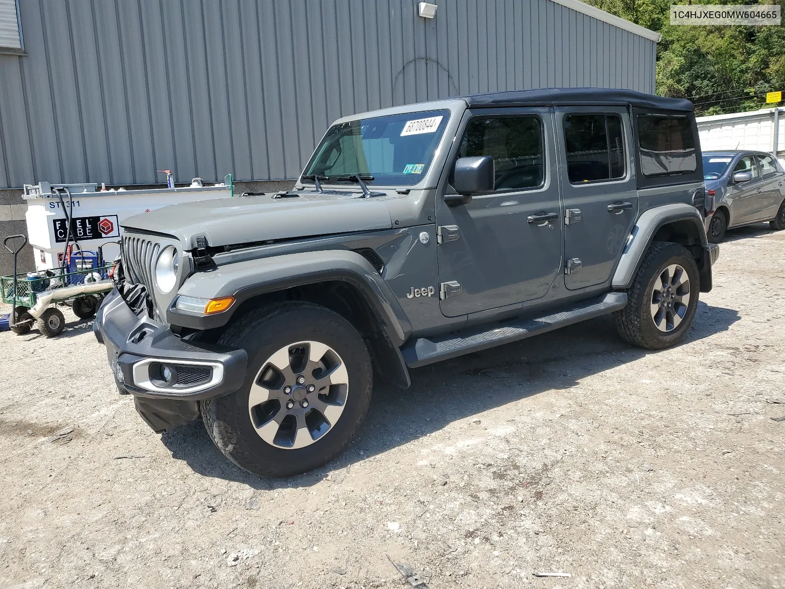 2021 Jeep Wrangler Unlimited Sahara VIN: 1C4HJXEG0MW604665 Lot: 68700844