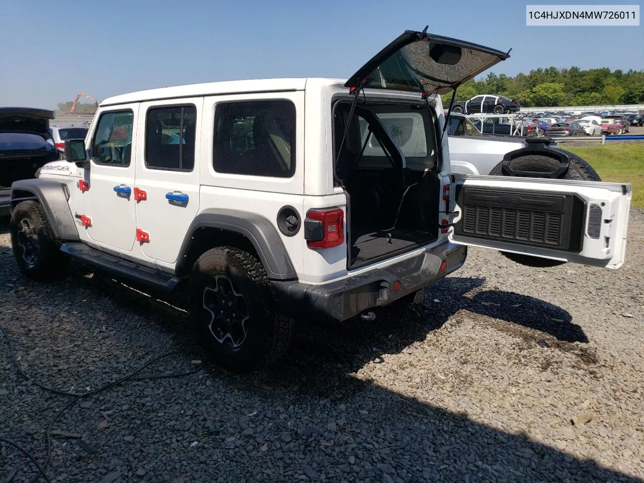 1C4HJXDN4MW726011 2021 Jeep Wrangler Unlimited Sport