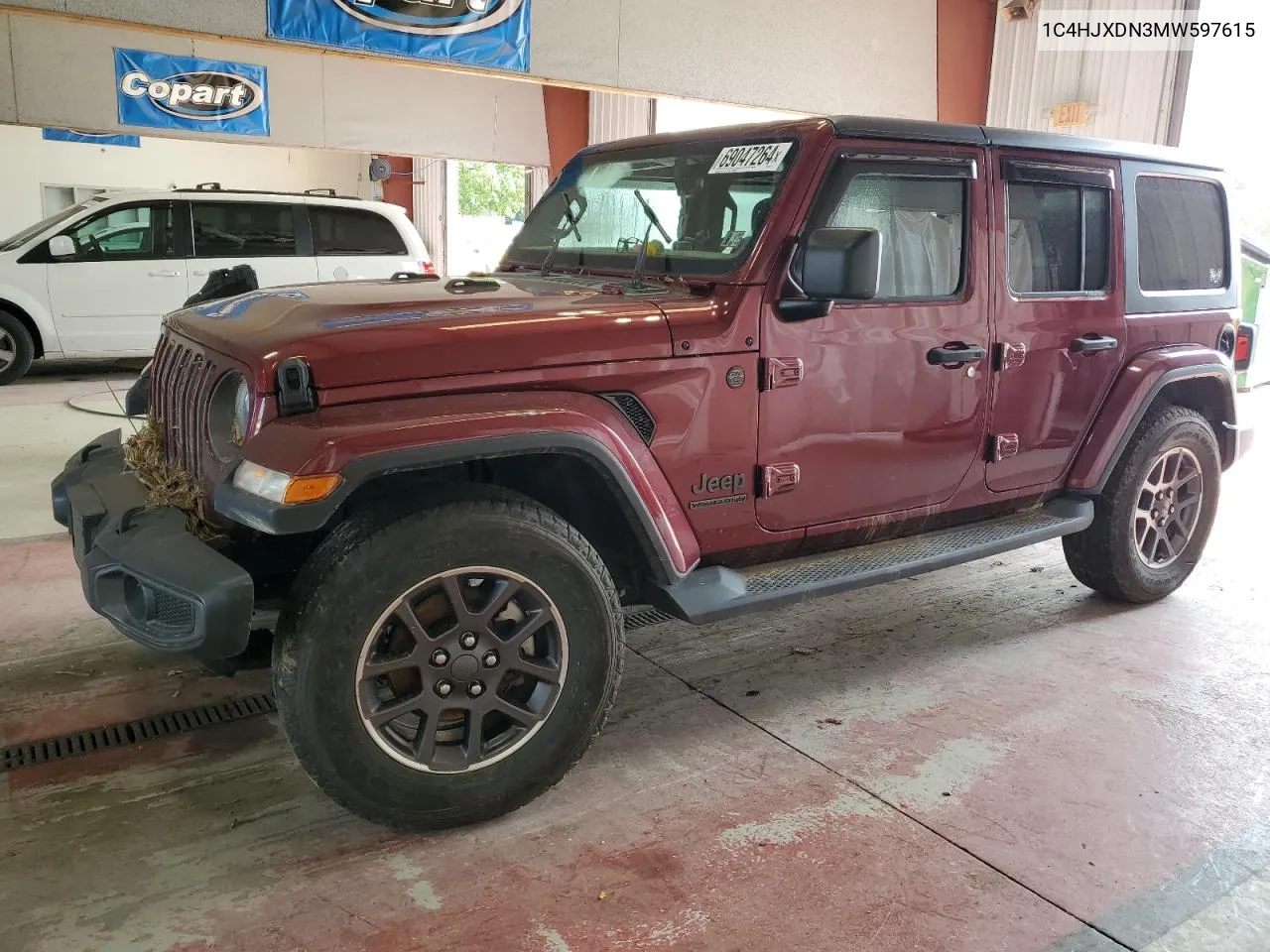 1C4HJXDN3MW597615 2021 Jeep Wrangler Unlimited Sport