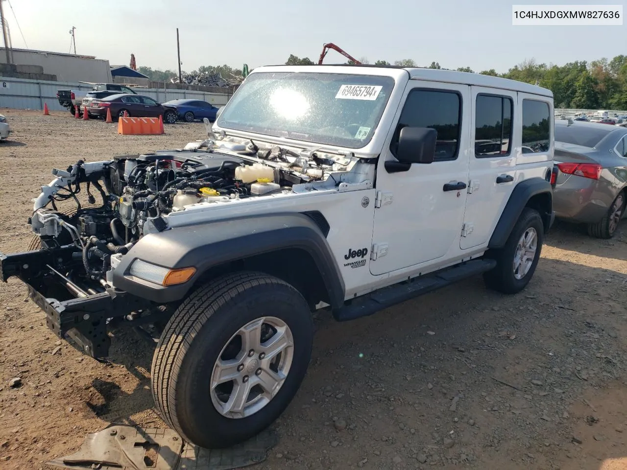 2021 Jeep Wrangler Unlimited Sport VIN: 1C4HJXDGXMW827636 Lot: 69465794