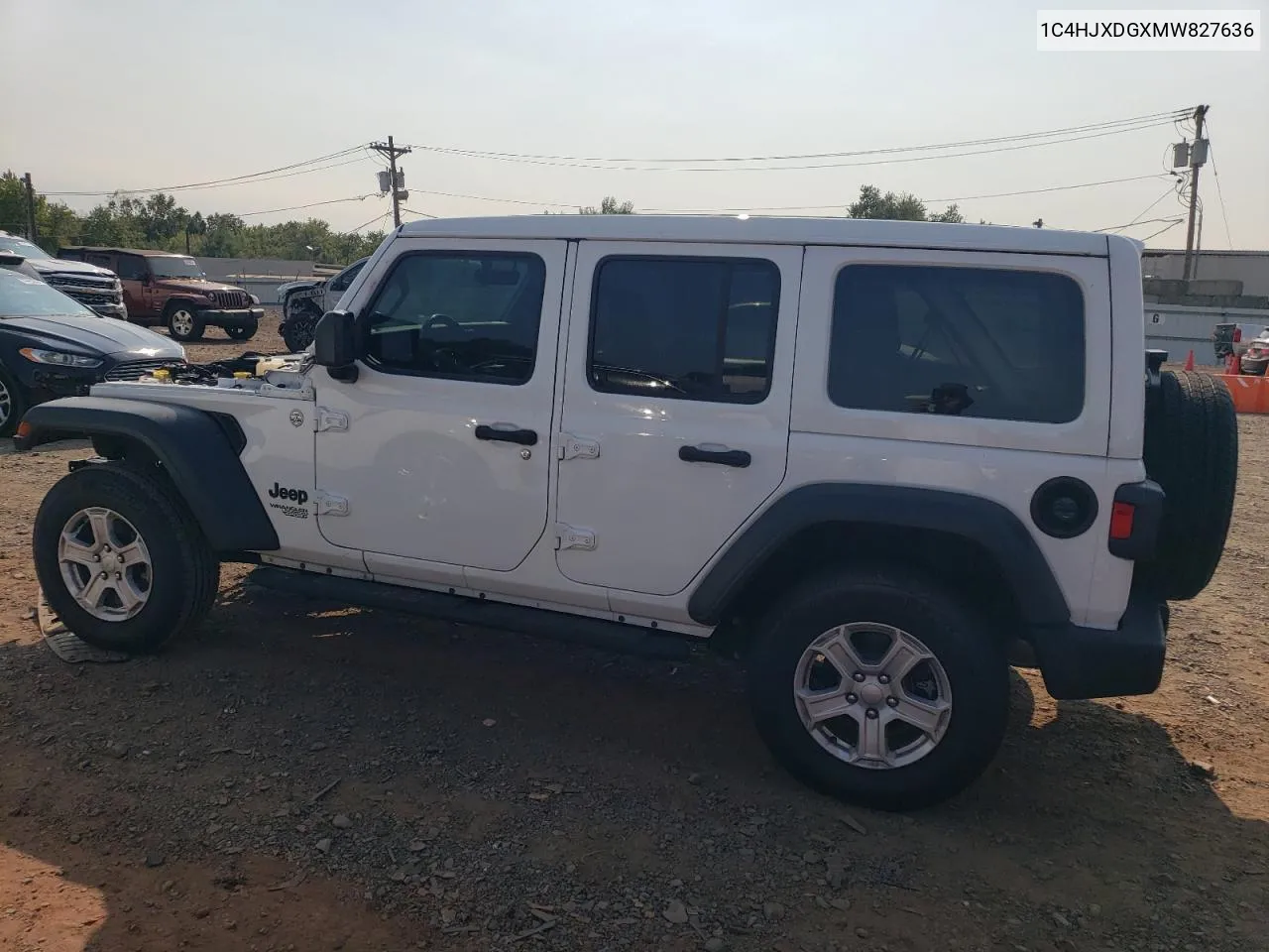 2021 Jeep Wrangler Unlimited Sport VIN: 1C4HJXDGXMW827636 Lot: 69465794